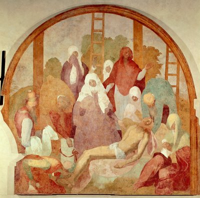 La deposizione, dettaglio dal Ciclo di affreschi della Passione da Jacopo Pontormo