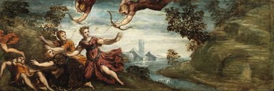 Apollo e Artemide uccidono i figli di Niobe, c.1545-48 da Jacopo Robusti (workshop of) Tintoretto
