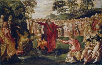 Mosè colpisce la roccia da Jacopo Robusti (workshop of) Tintoretto