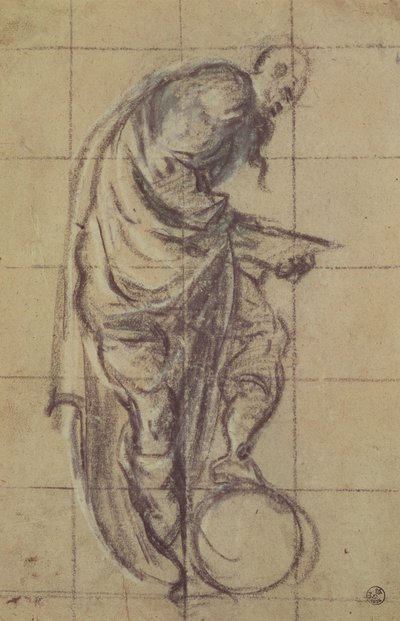 Un filosofo in piedi su un globo da Jacopo Robusti Tintoretto