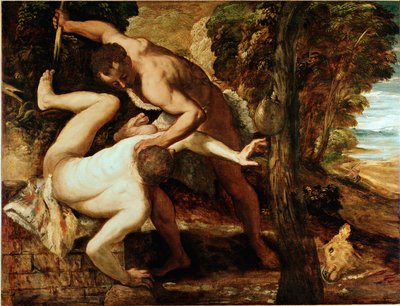 Caino uccide Abele da Jacopo Robusti Tintoretto