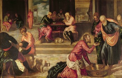 Cristo lava i piedi ai discepoli da Jacopo Robusti Tintoretto