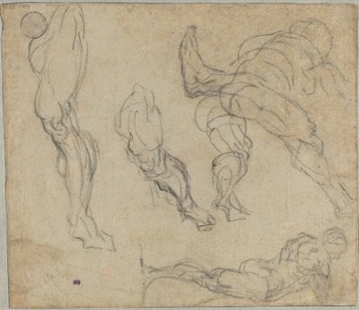 Figure e gambe, 1575-80 da Jacopo Robusti Tintoretto