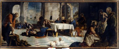 Gesù Cristo lava i piedi ai suoi discepoli. Dipinto di Jacopo Robusti detto Il Tintoretto da Jacopo Robusti Tintoretto