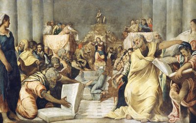 Gesù tra i dottori nel Tempio di Gerusalemme da Jacopo Robusti Tintoretto