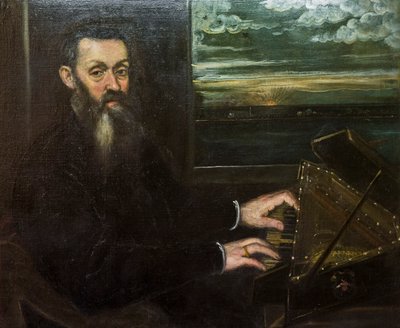 Ritratto di un vecchio gentiluomo al clavicembalo da Jacopo Robusti Tintoretto