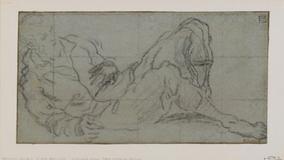 Figura maschile reclinata, 1560-9 da Jacopo Robusti Tintoretto