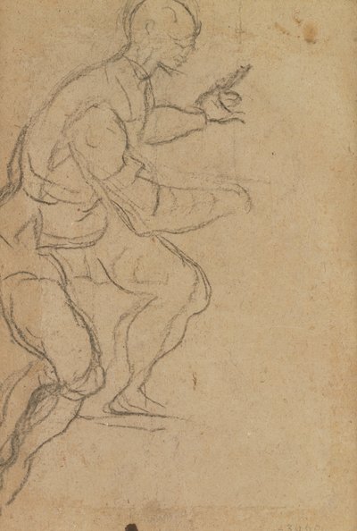 Uomo seduto visto dal basso (verso) da Jacopo Robusti Tintoretto