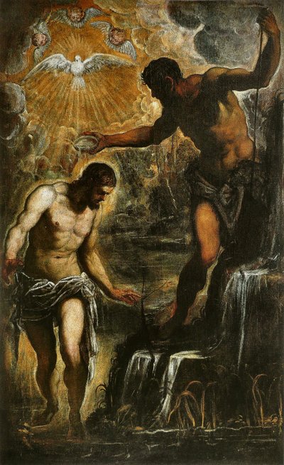 Il Battesimo di Cristo, c.1589 da Jacopo Robusti Tintoretto