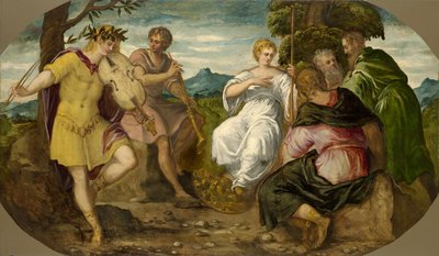 La gara musicale tra Apollo e Marsia, ca 1545 da Jacopo Robusti Tintoretto