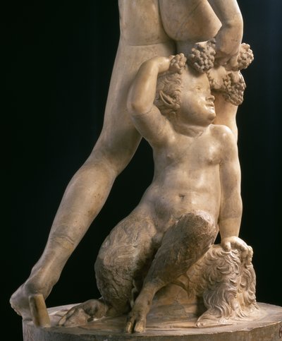 Bacco, dettaglio della metà inferiore, scultura di Jacopo Sansovino (1486-1570) (marmo) da Jacopo Sansovino