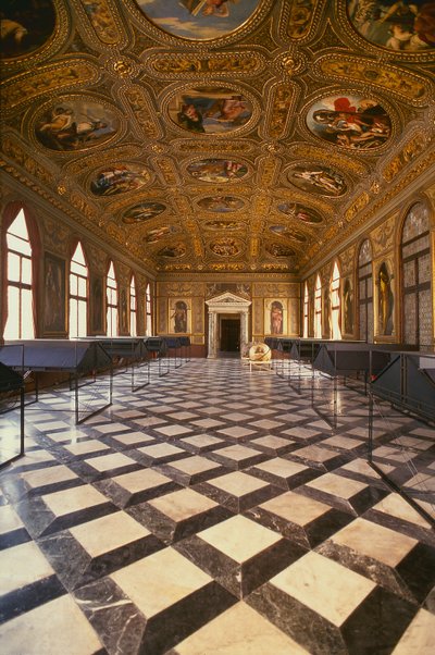 La Sala Dorata, costruita 1537-88 da Jacopo Sansovino