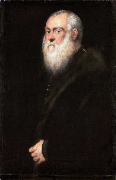 Tedesco: Bildnis eines weißbärtigen Mannes Ritratto del re Sigismondo II Augusto (1520-1572) da Jacopo Tintoretto