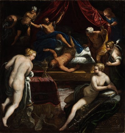 Ercole che scaccia il fauno dal letto di Omphale da Jacopo Tintoretto