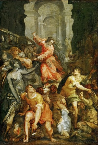 Cristo scaccia i mercanti dal tempio da Jacopo Zucchi