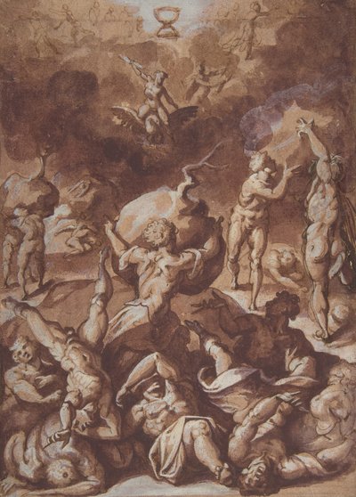 Giove combatte i giganti, 1540-96 da Jacopo Zucchi
