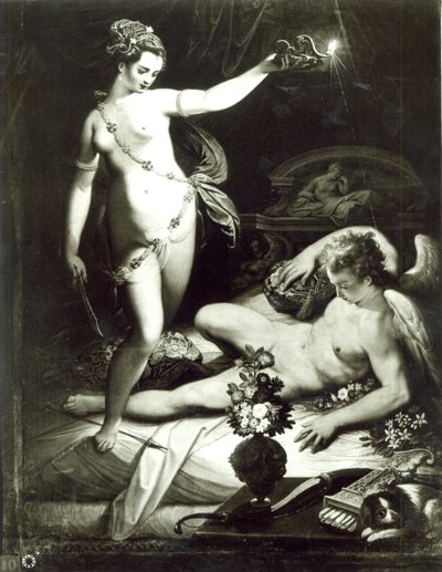 Psiche sorprende Cupido da Jacopo Zucchi