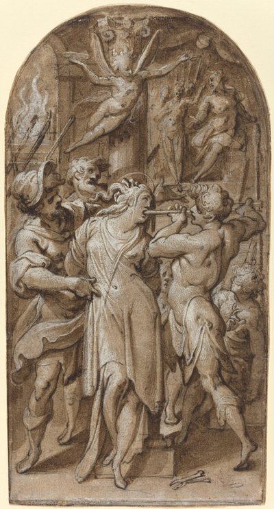 Il martirio di Santa Apollonia da Jacopo Zucchi