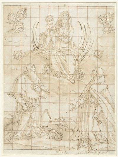 Madonna venerata da due santi da Jacopo da Empoli (circle of)