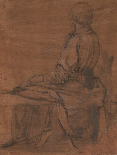 Uomo seduto visto da dietro da Jacopo da Empoli