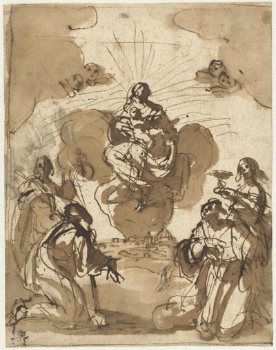 Quattro santi adorano Maria da Jacopo da Empoli
