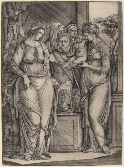 Grande Sacrificio a Priapo, c. 1499-1501 da Jacopo de Barbari