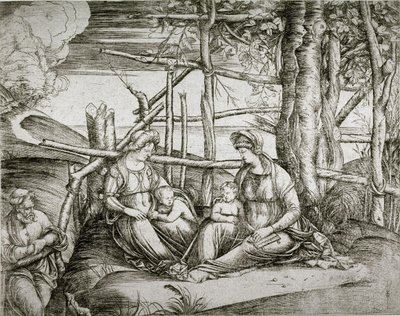La Sacra Famiglia con Santa Elisabetta da Jacopo de