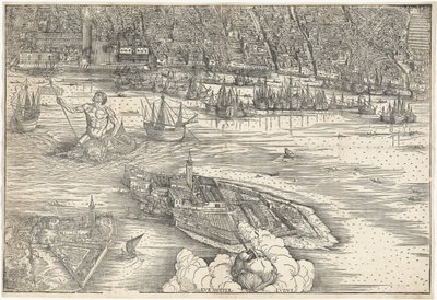 Veduta di Venezia [blocco centrale inferiore], 1500 da Jacopo de Barbari