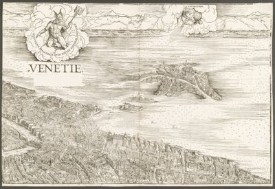 Vista di Venezia [blocco centrale superiore], 1500 da Jacopo de Barbari