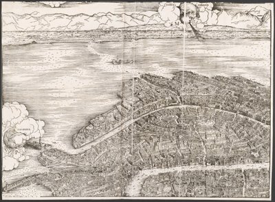 Veduta di Venezia [riquadro in alto a sinistra] da Jacopo de