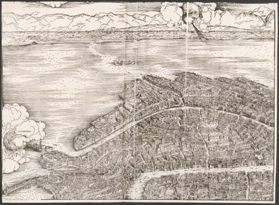 Vista di Venezia [blocco in alto a sinistra], 1500 da Jacopo de Barbari