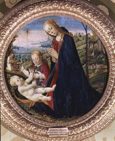 Adorazione del Bambino Gesù da Jacopo del Sellaio
