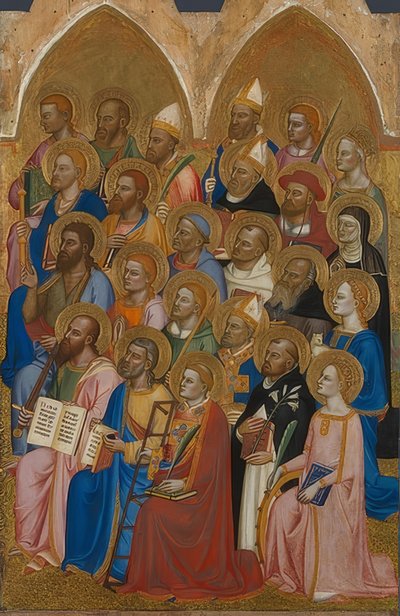 Santi adoranti (pannello dell