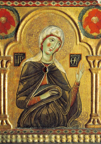 Figura di Maria, da Redentore con la Madonna e tre Santi da Jacopo di Meliore