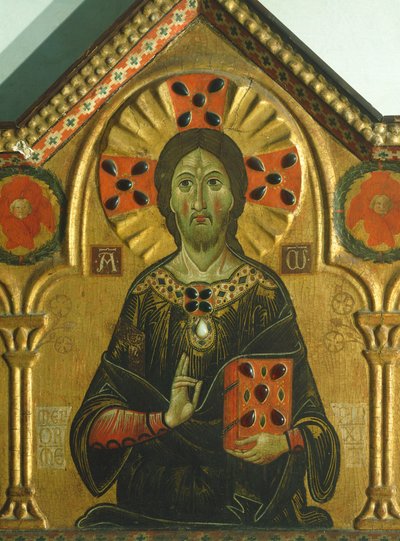 Redentore (dettaglio) dal Redentore con Madonna e tre Santi da Jacopo di Meliore