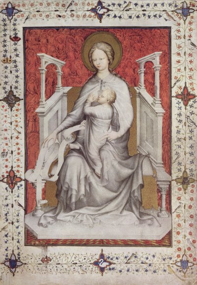 MS 11060-11061 La Vergine che allatta il bambino Gesù, francese, da 