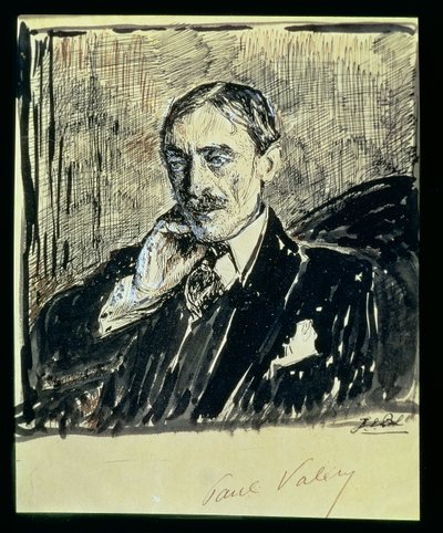 Ritratto dello scrittore francese Paul Ambroise Valery (1871-1945) da Jacques Emile Blanche