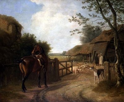 Daniel Beale alla sua fattoria a Edmonton con il suo cavallo preferito da Jacques Laurent Agasse