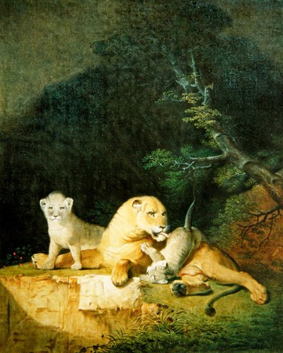 Leonessa e Cuccioli da Jacques Laurent Agasse