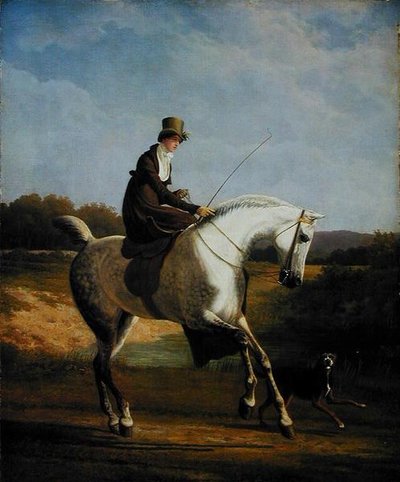 Miss Casenove su un cavallo grigio da Jacques Laurent Agasse