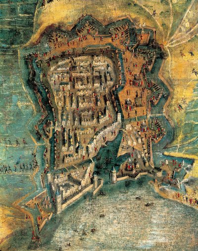 Assedio di La Rochelle da Jacques (after) Callot