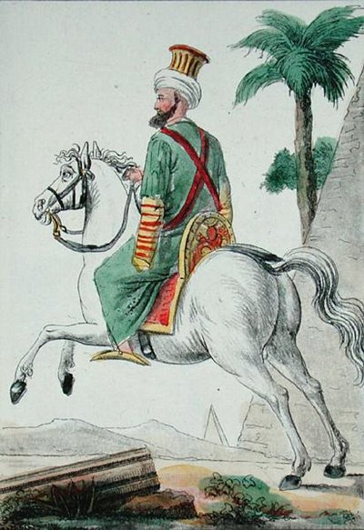 Un mamelucco del Cairo in Egitto nel 1801, illustrazione da 