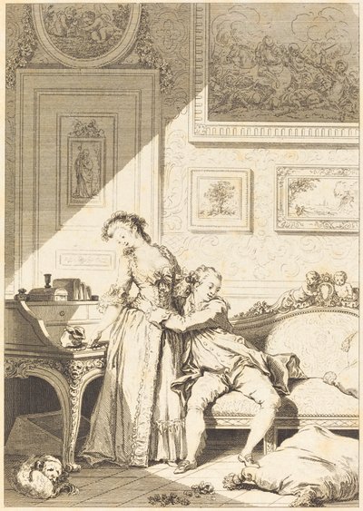 Una donna avara e un galante truffatore da Jacques Aliamet and Antoine Jean Duclos after Jean Honoré Fragonard