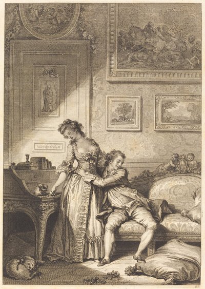 Una donna avara e un galantuomo truffatore da Jacques Aliamet and Antoine Jean Duclos after Jean Honoré Fragonard