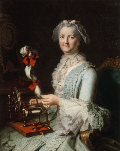 Presunto ritratto di Françoise-Marie Pouget, seconda moglie di Chardin, c.1760 da Jacques Andre Joseph Camelot Aved