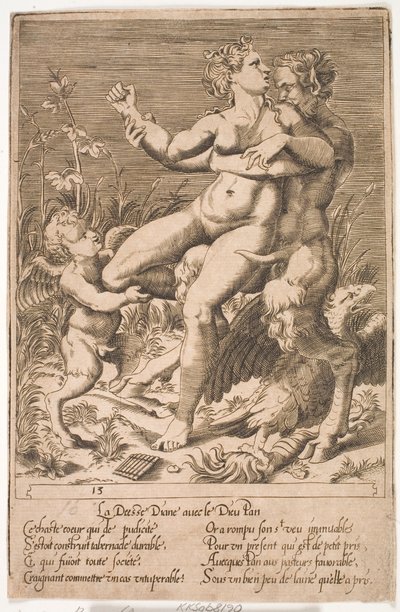 Diana e Pan da Jacques Androuet Ducerceau d.Æ.