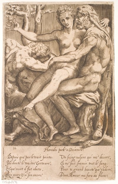 Ercole e Deianira da Jacques Androuet Ducerceau d.Æ.