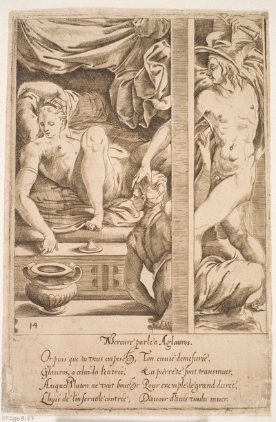 Mercurio visita Herse da Jacques Androuet Ducerceau d.Æ.