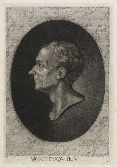 Montesquieu, inciso da Jean-Baptiste de Grateloup da Jacques Antoine Dassier