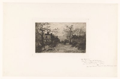 Strada del villaggio con figure da Jacques Barthélemy Appian (Adolphe)